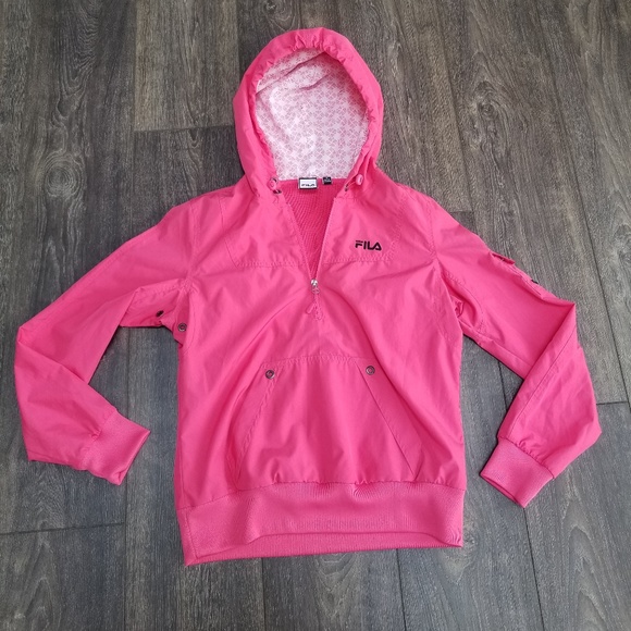 Fila Hot Pink Zip Up Hooded Jacket - small - Picture 5 of 7